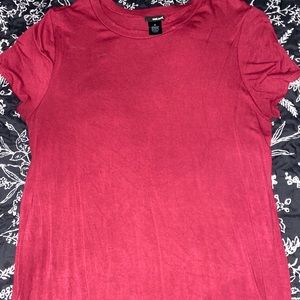 Wet Seal T-Shirt Dress - Maroon - Medium